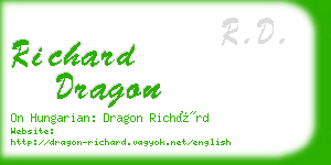 richard dragon business card